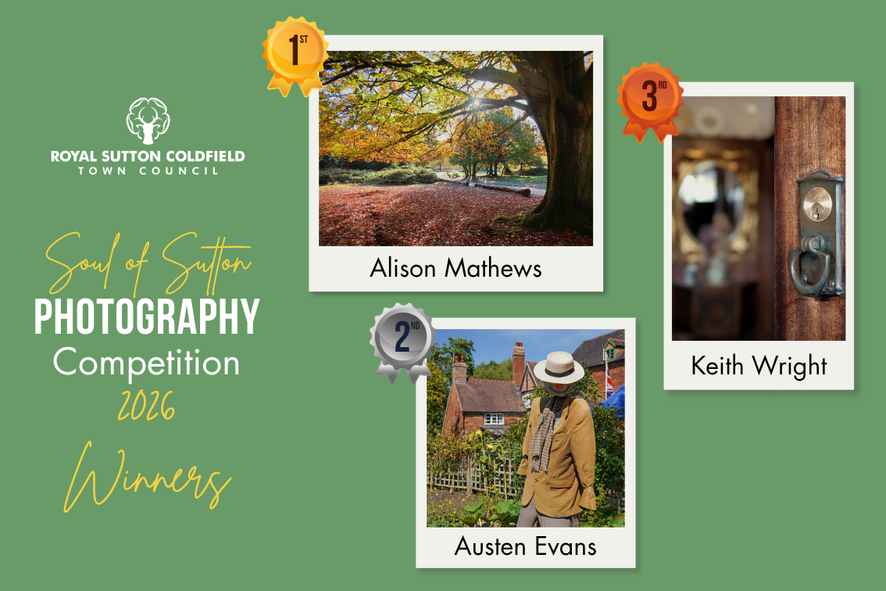 Image card showing the winners of the Soul of Sutton Photography Competition 2026
